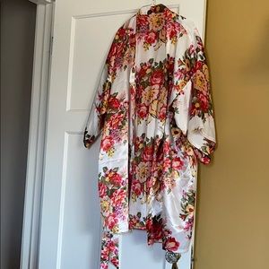Silky Floral Robe